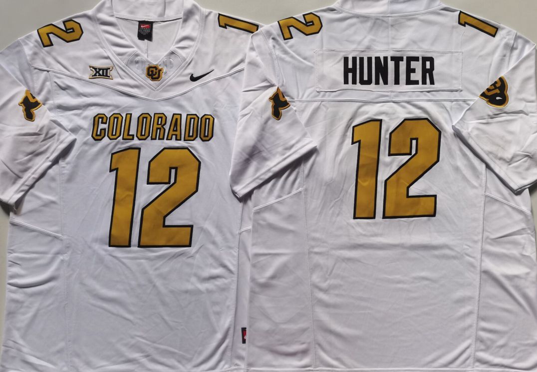 Men Colorado Buffaloes #12 Hunter White 2025 Nike Limited NCAA Jersey style 4->more ncaa teams->NCAA Jersey